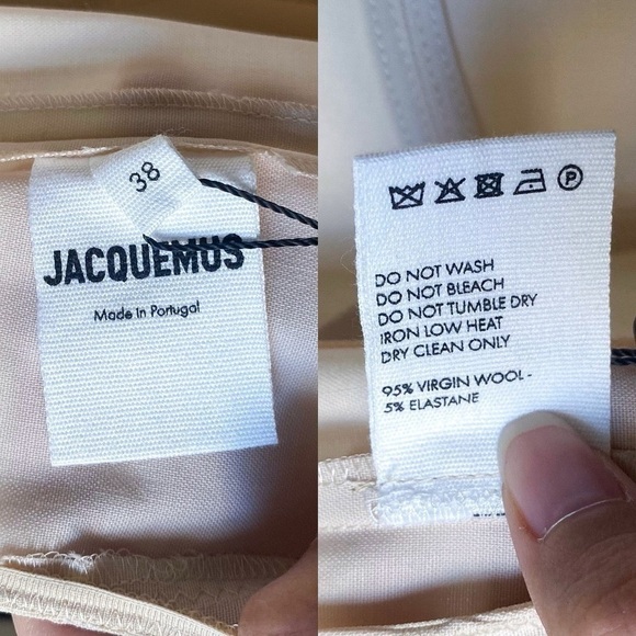 Jacquemus La Robe Palmi Wool Cut-Out Maxi Dress Off-White Size 38 NWT - Picture 6 of 11